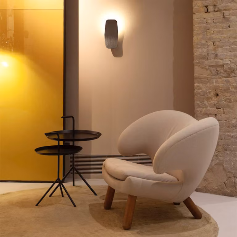 Casablanca Applique da parete Ashiya, dimmerabile, Nero, Soggiorno / Sala da pranzo, Alluminio, Moderno, Applique