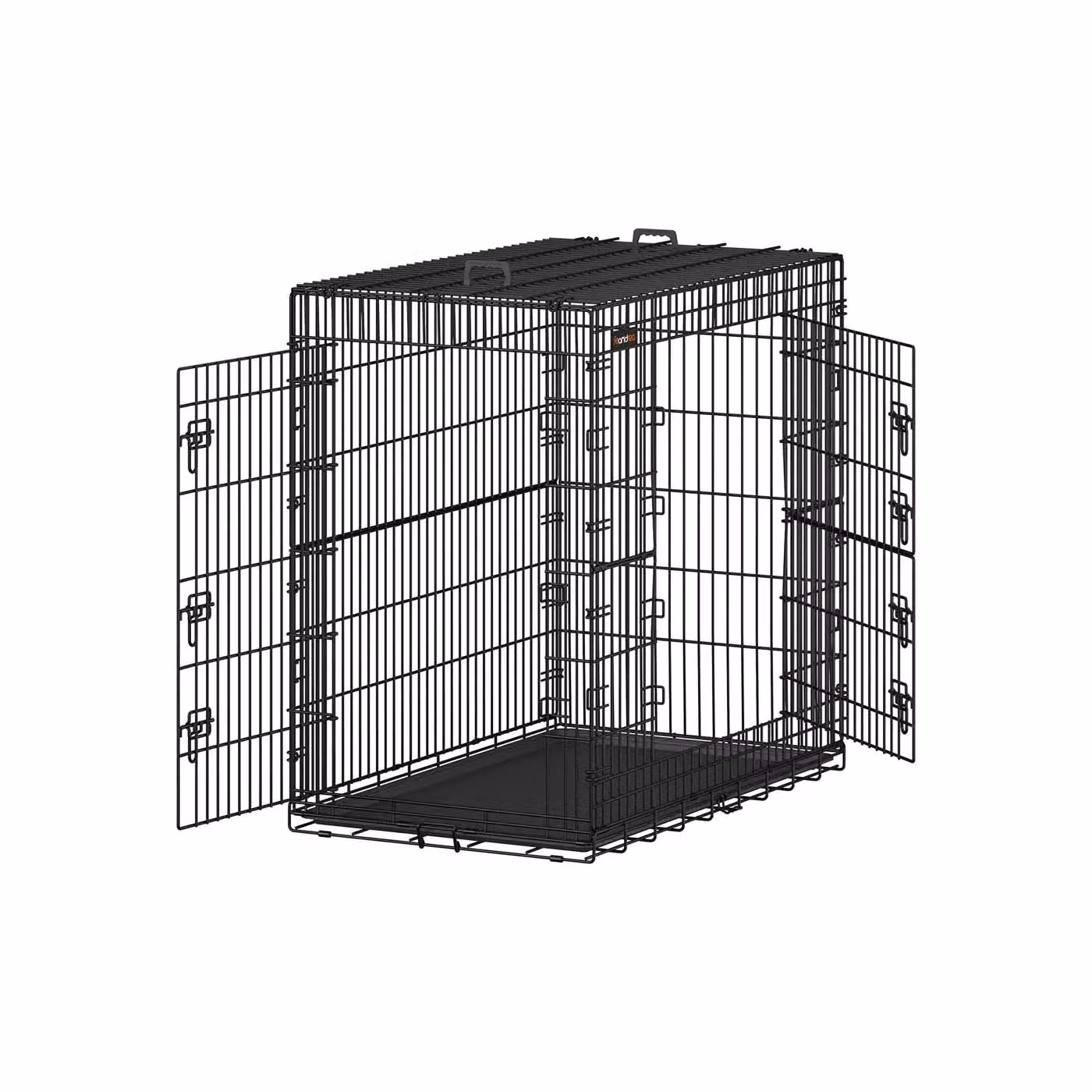 Gabbia per Animali Pieghevole, Nero / 122 x 74 x 114 cm
