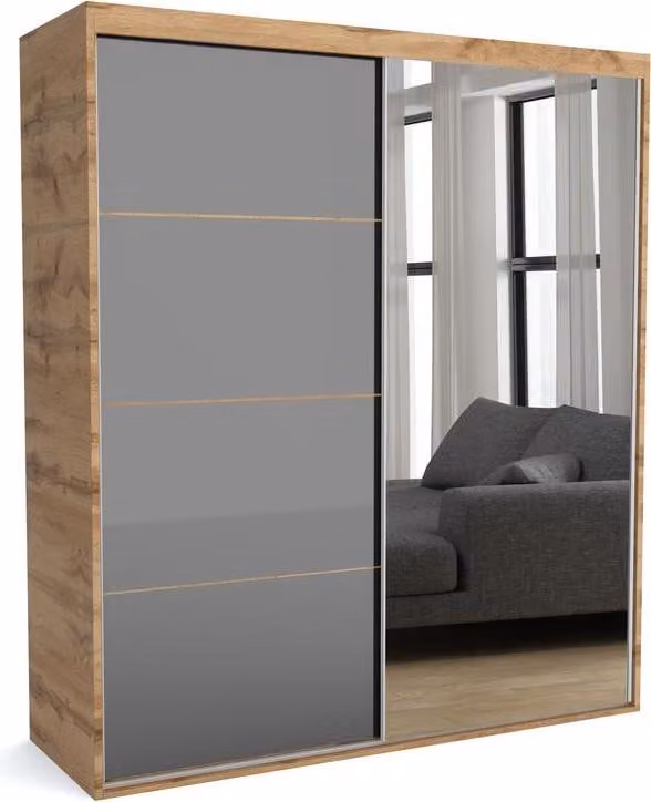 Tappeto FURNLUX C Grigio e Marrone 190cm / Colore principale: Grigio / Dimensioni: 190 x 60 x 205 cm