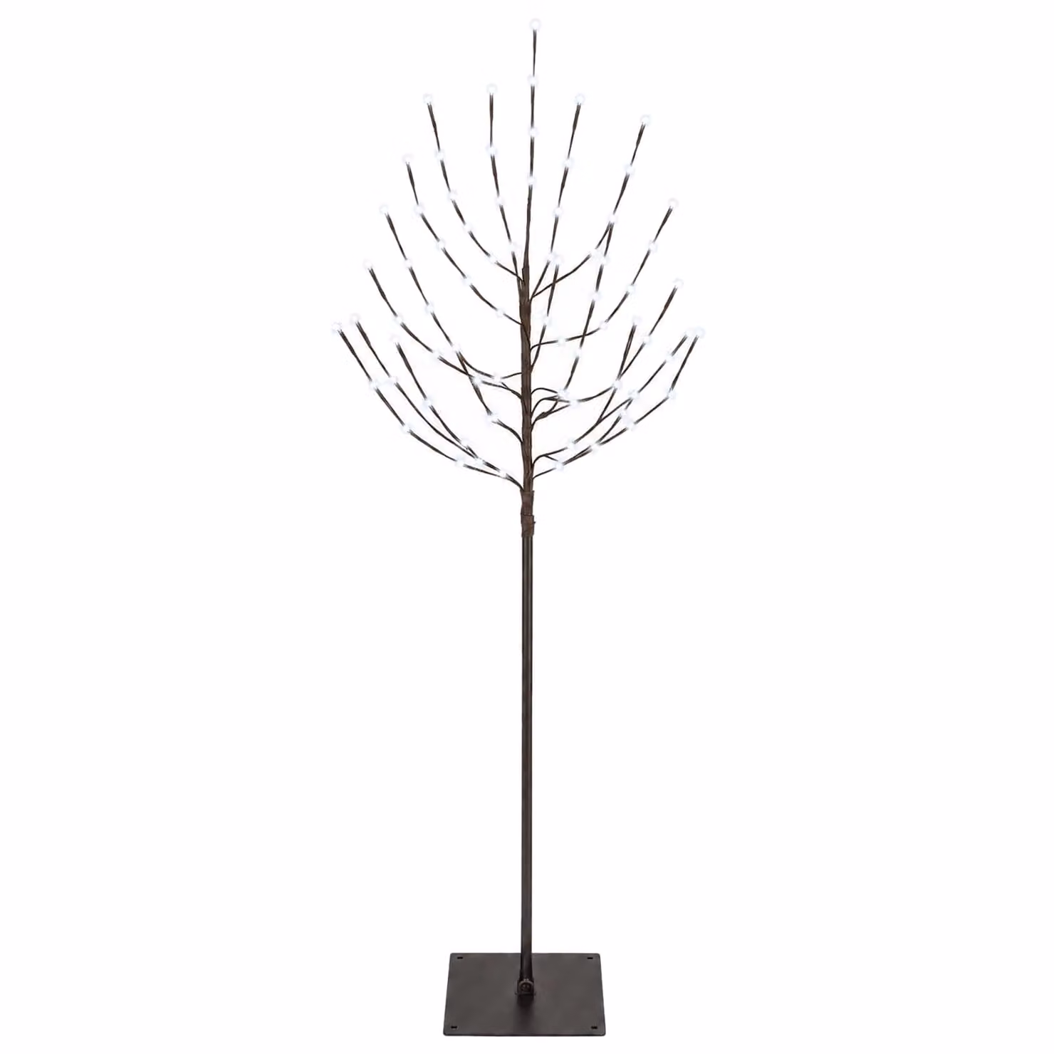 vidaXL Albero di Natale LED Nero 150 cm Acciaio 140 LED