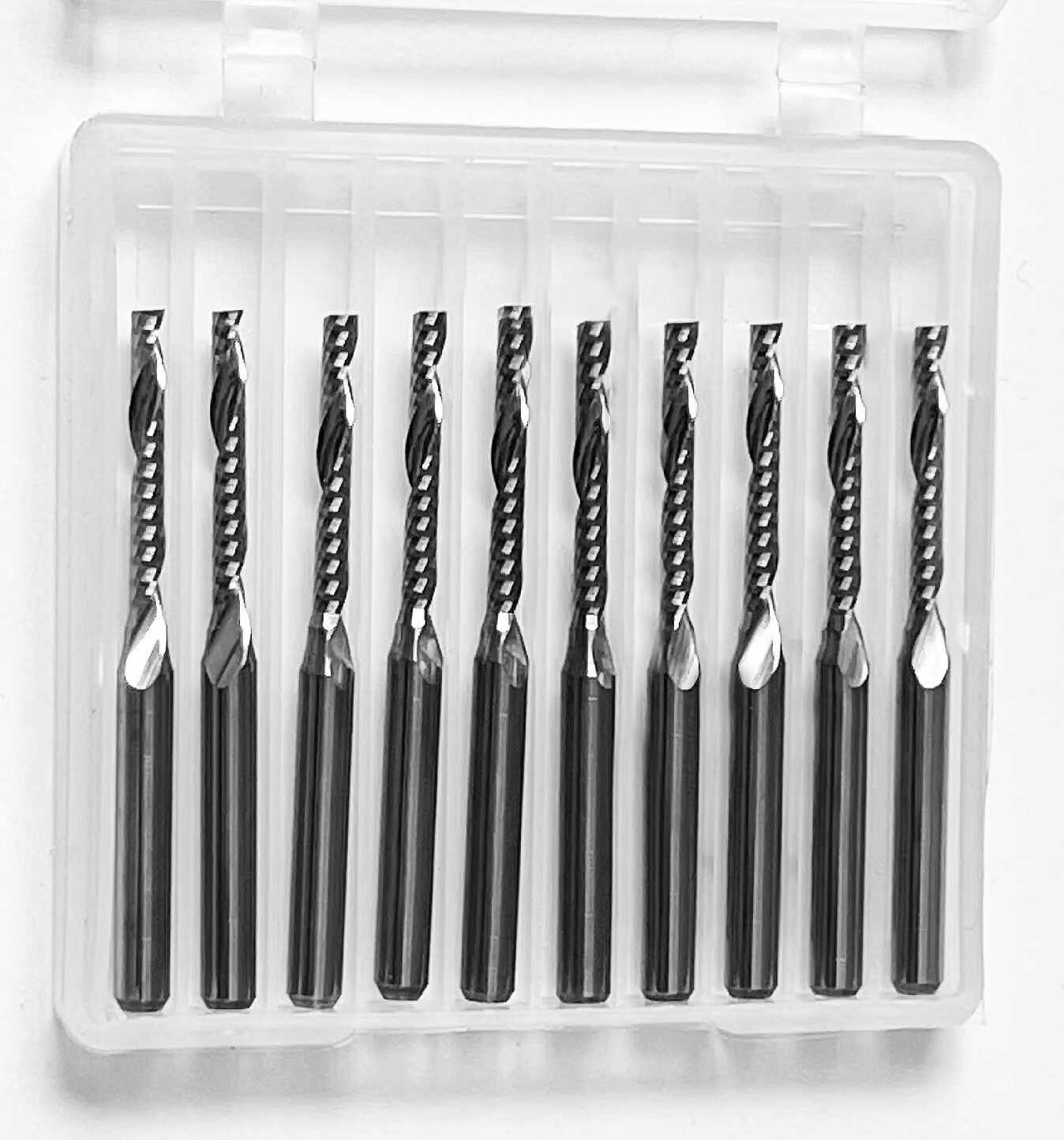 Set HQ micro frese a elica singola (2,0 mm, 10 pezzi)
