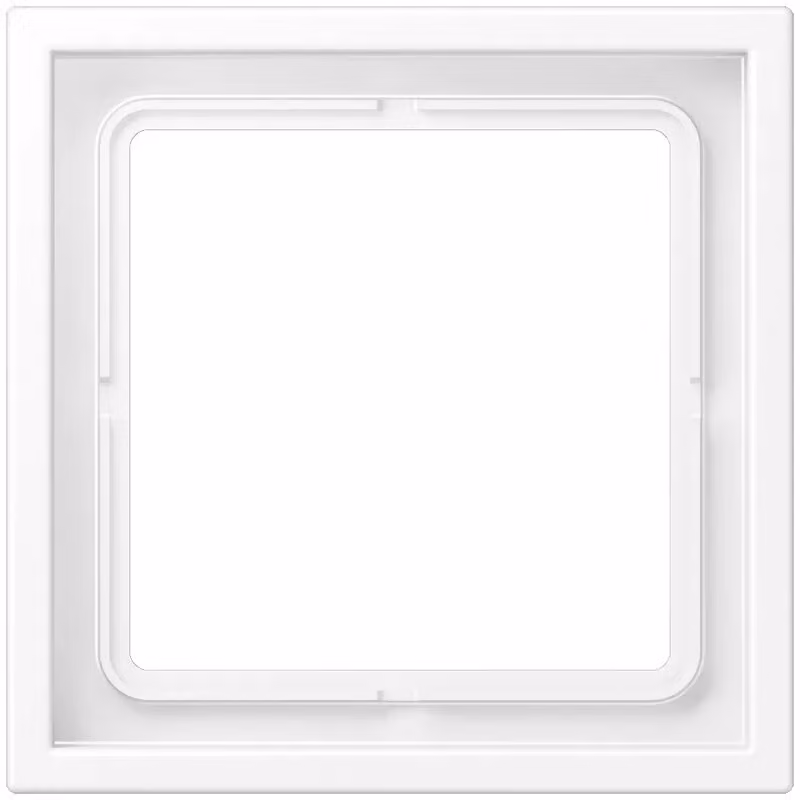 Cornice Jung a 1 anta, montaggio verticale e orizzontale, materiale termoplastico, serie LS ZERO, bianco neve opaco LSZ981BFWWM