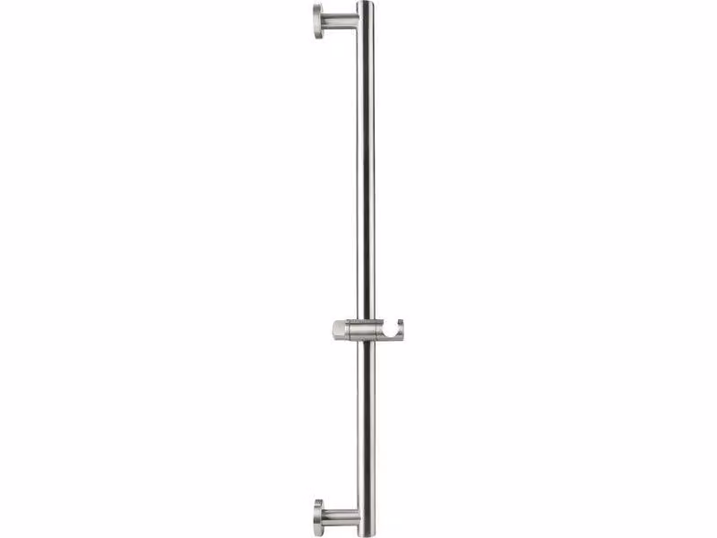 Asta doccia con supporto doccia scorrevole, interamente in metallo, 71 cm, acciaio inox