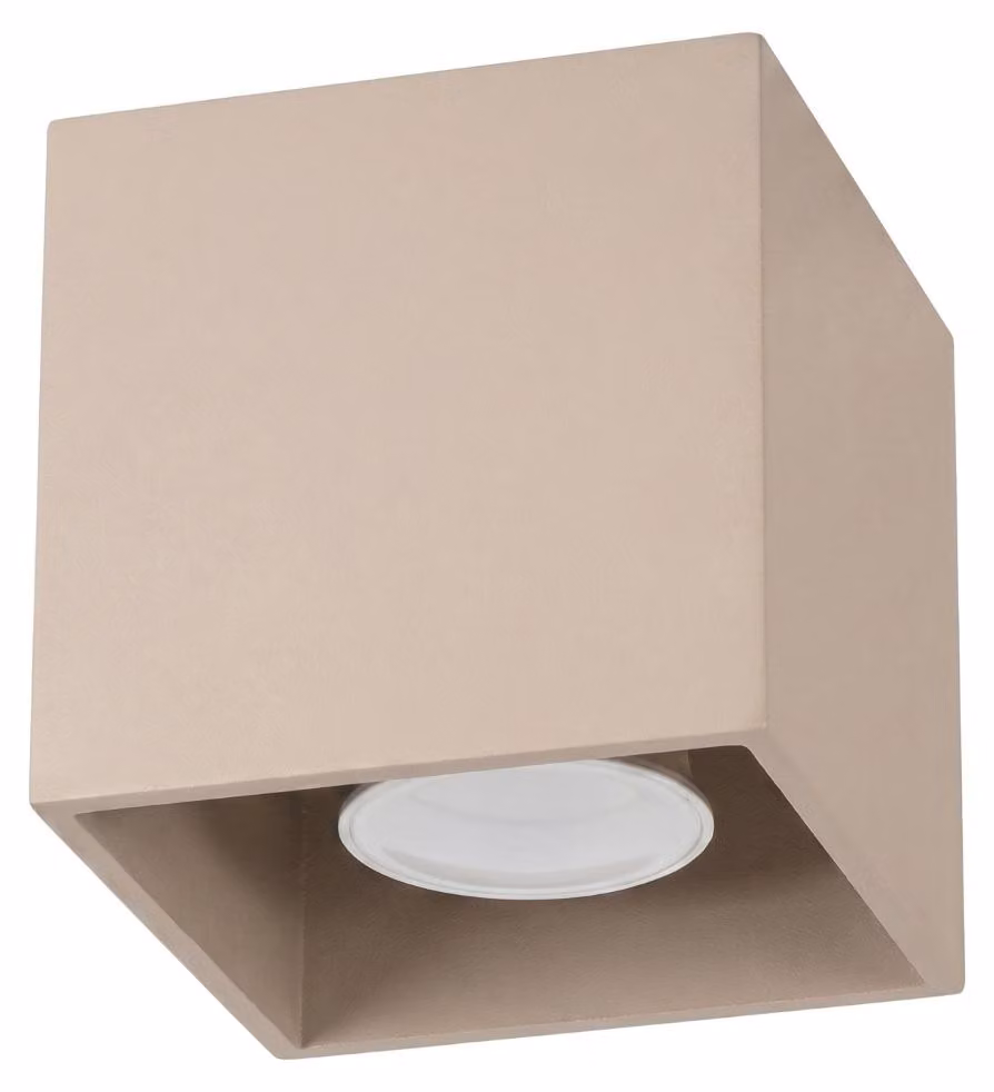 Plafoniera QUAD 1 taupe 1xGU10 10W alluminio 10x10x10cm Sollux Lighting