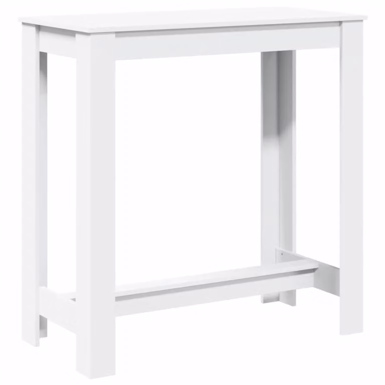 Tavolo da Bar Bianco 102x50x103,5 cm in Legno Multistrato
