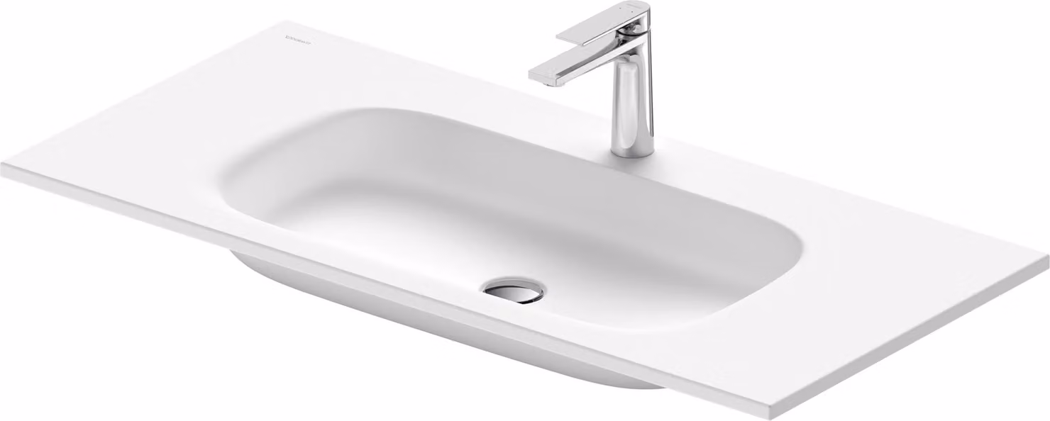 Duravit Sivida lavabo pour meuble, 1 trou de robinetterie au centre, sans trop-plein, 1020x485mm, blanc satiné, 2650023200, 2650023200