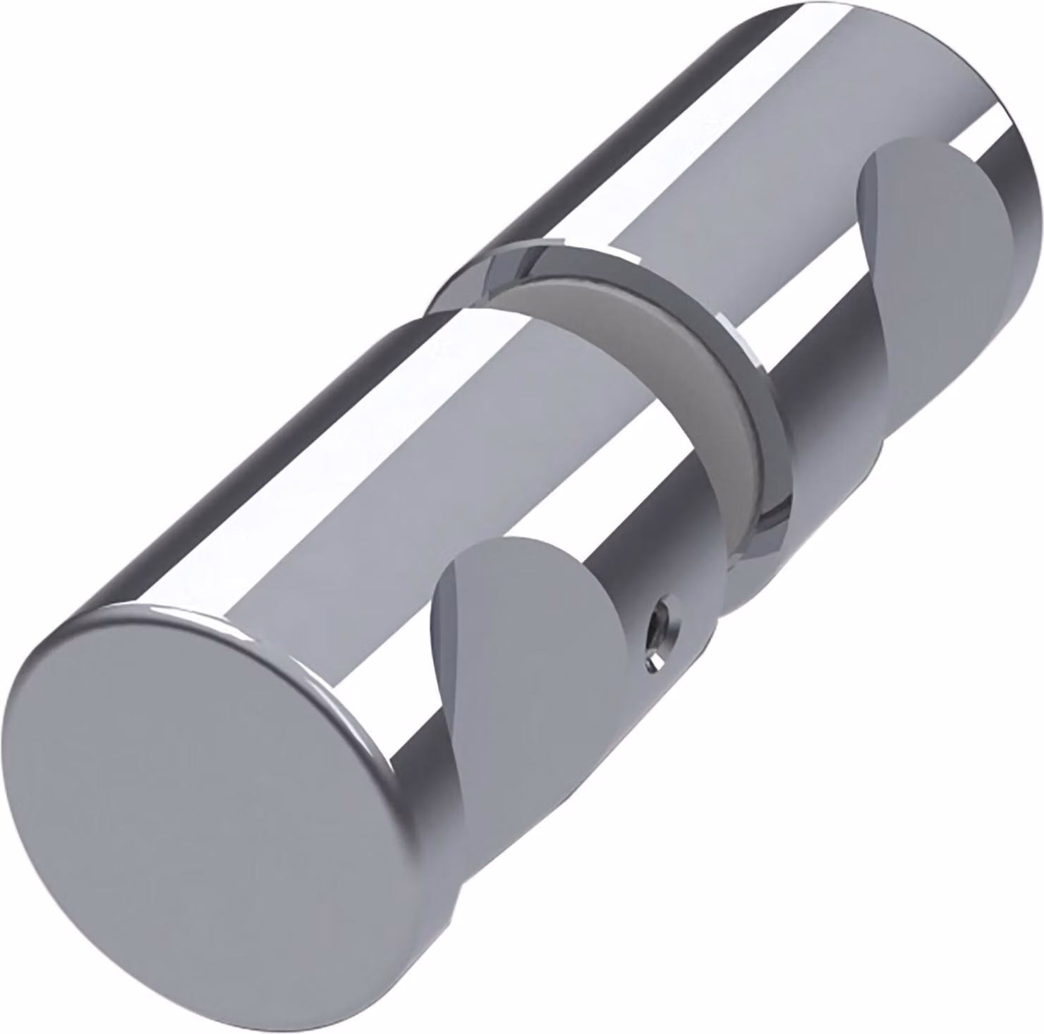 Maniglia per porta doccia rotonda ø 25 mm - Maniglia per porta doccia su entrambi i lati, alluminio cromato lucido