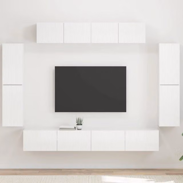 Mobile TV 8 pz Bianco Lucido 3409145