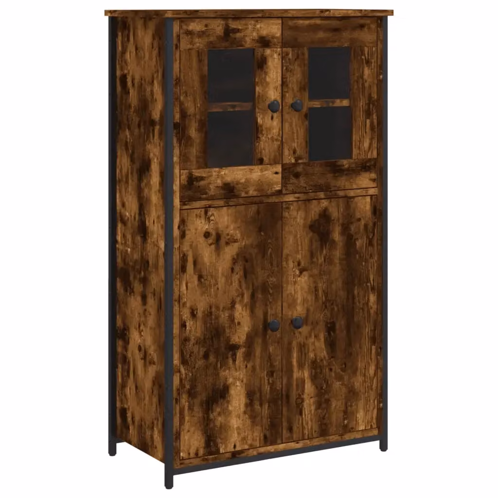 Credenza moderna vidaXL in legno e metallo colore marrone L: 62 cm, P: 32 cm, H: 106,5 cm – 2