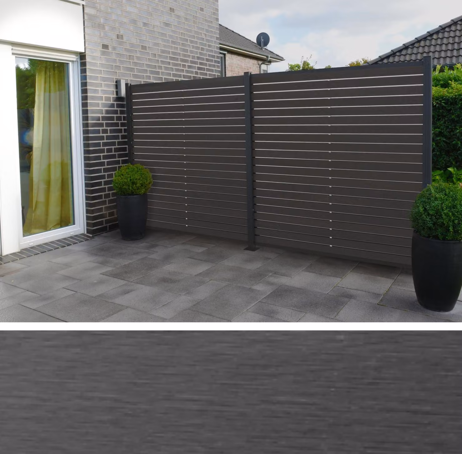 TeJe HANÖ BPC Steckzaun Rhombus-Set 1793 mm Anthrazit