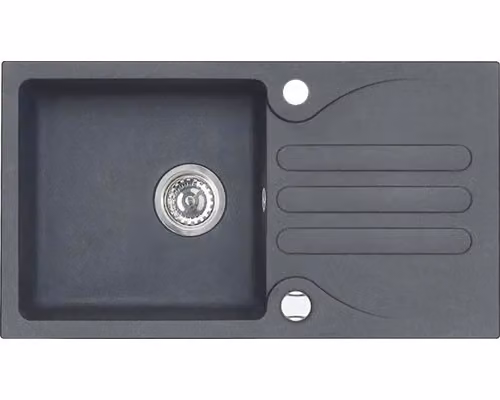 Lavello in granito ALVEUS Galapagos Carbon 91 770x430 mm 1091214