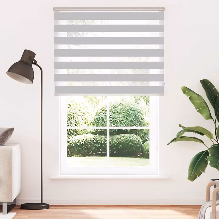 vidaXL Tenda a Rullo Zebra Larghezza Tessuto 145,9 cm Poliestere