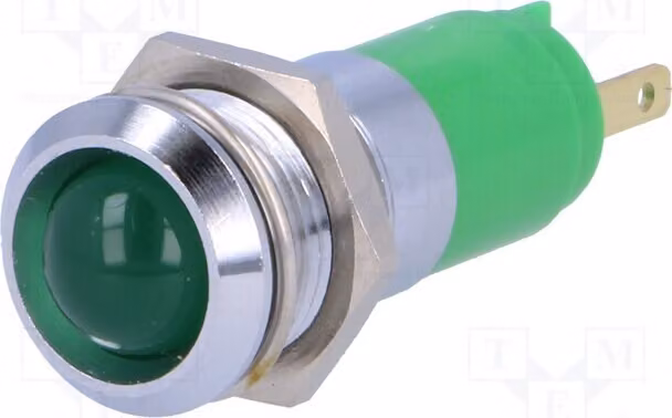 1 x Indicatore luminoso: LED concavo, 24÷28 VDC, apertura: Ø 14,2 mm, grado di protezione IP67, modello D14224