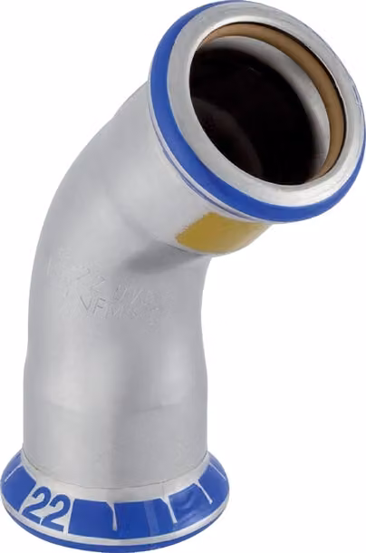 Geberit 34449 Mapress gomito in acciaio inox 45Gr d108