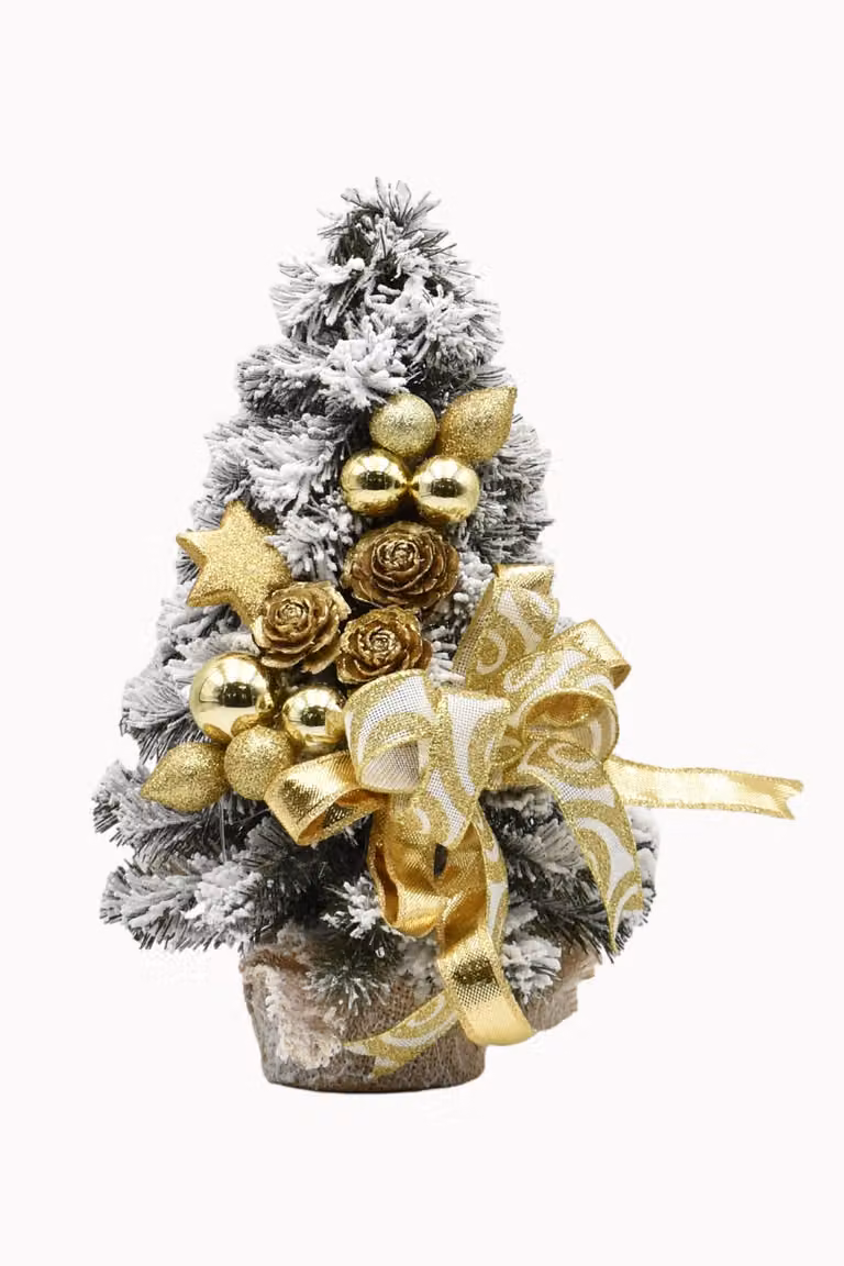 PINUS COMPANY | Albero di Natale ANGEL - 40 cm - Bianco - Decorazione fatta a mano - Dettagli eleganti
