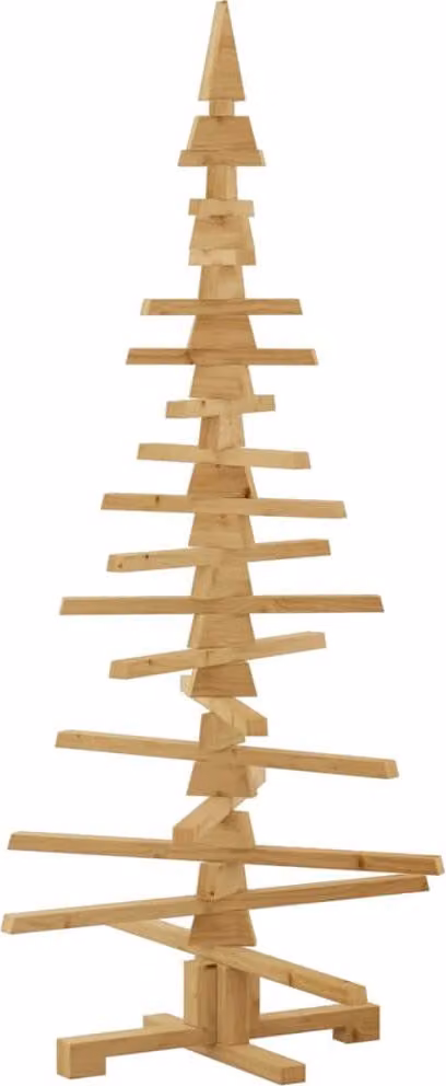 Albero di Natale in legno Marrone 150 cm Legno di pino massello