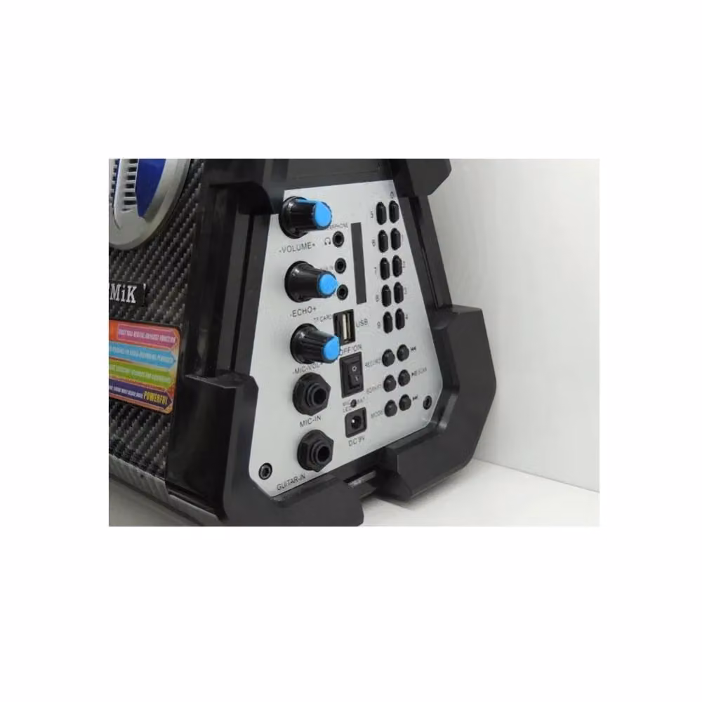 Cassa amplificata per chitarra ricaricabile Trade Shop Traesio MKB60 con microfono, MP3, USB, Micro SD e Radio FM, colore nero – 2