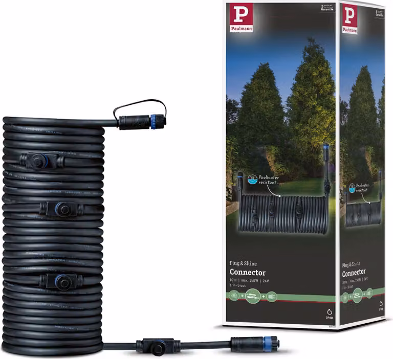 Paulmann Plug & Shine Kabel 10m 5 Ausgänge