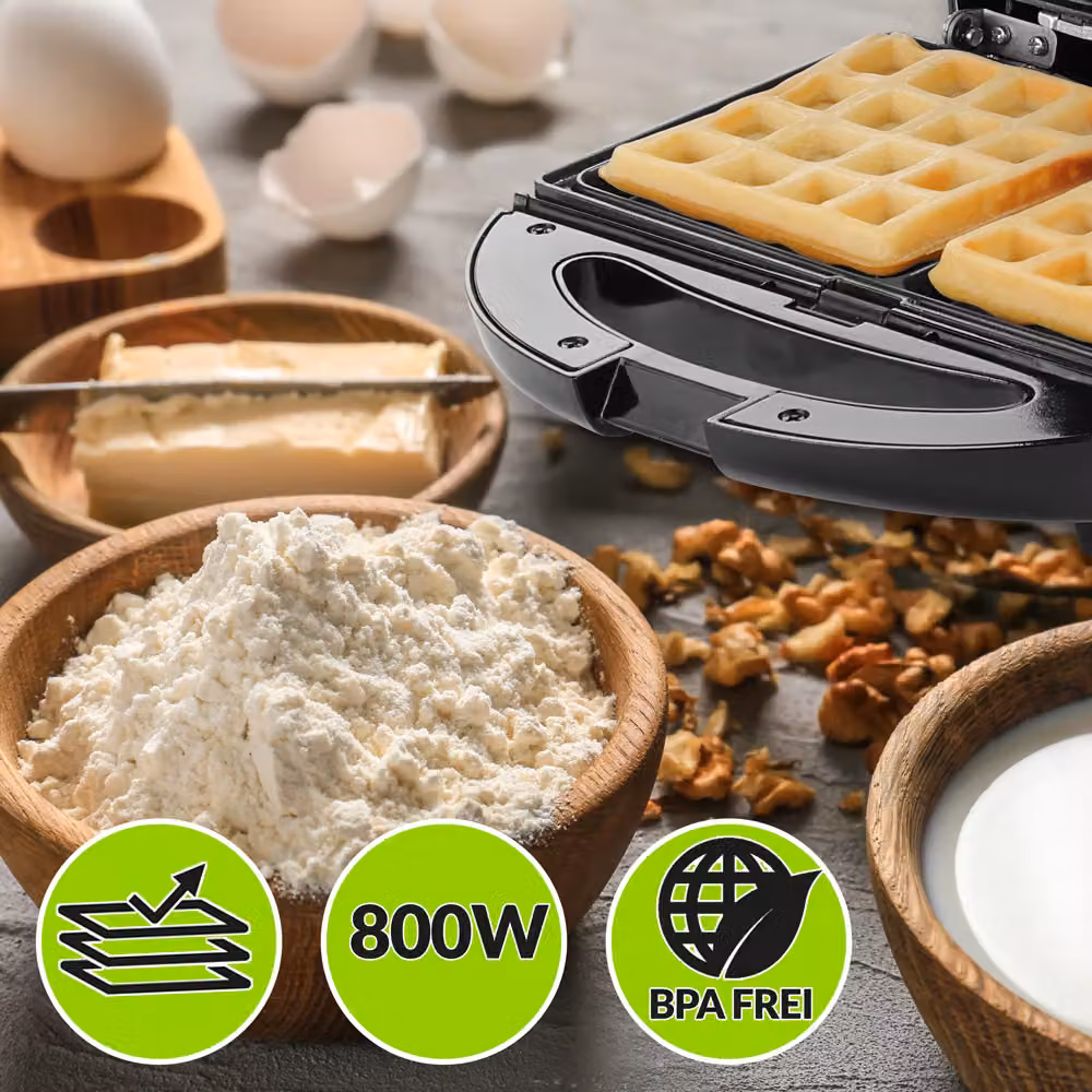 Grill a contatto 3 in 1 Monzana nero e argento con protezione da surriscaldamento, 800 W – 2