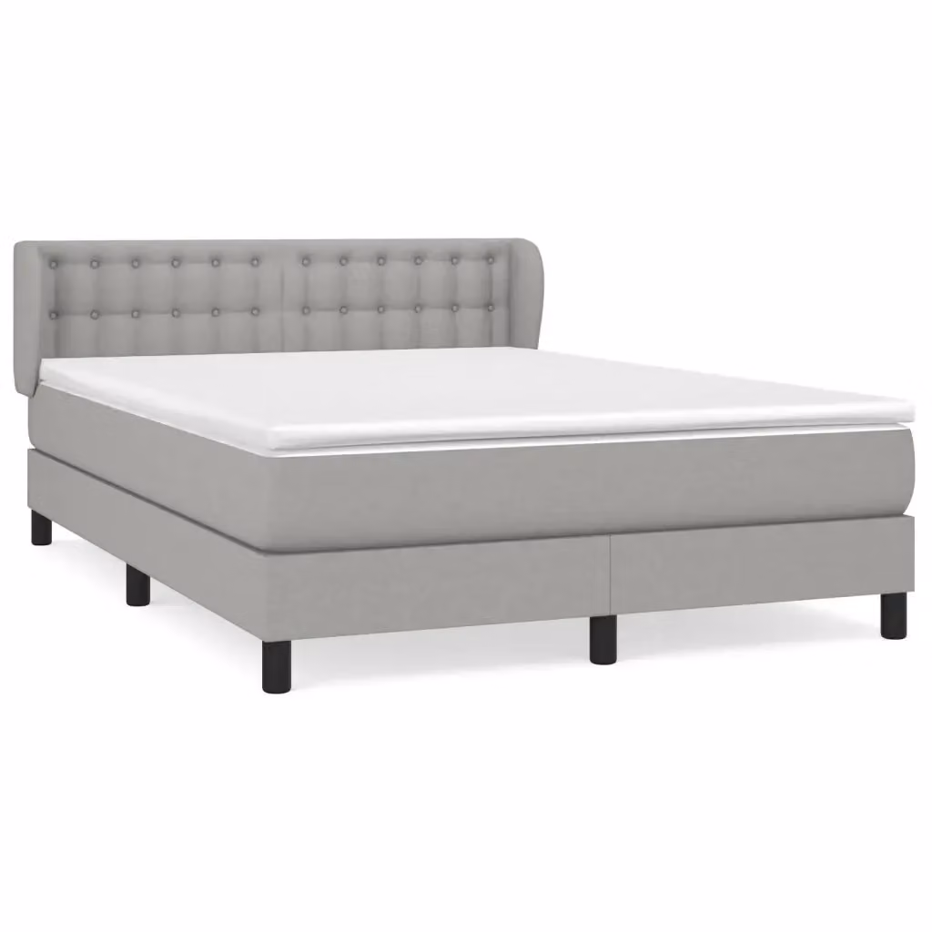 Letto Ibrido con Giroletto a Molle e Materasso vidaXL Grigio e Bianco L/P/H: 203 x 147 x 88 cm – 2
