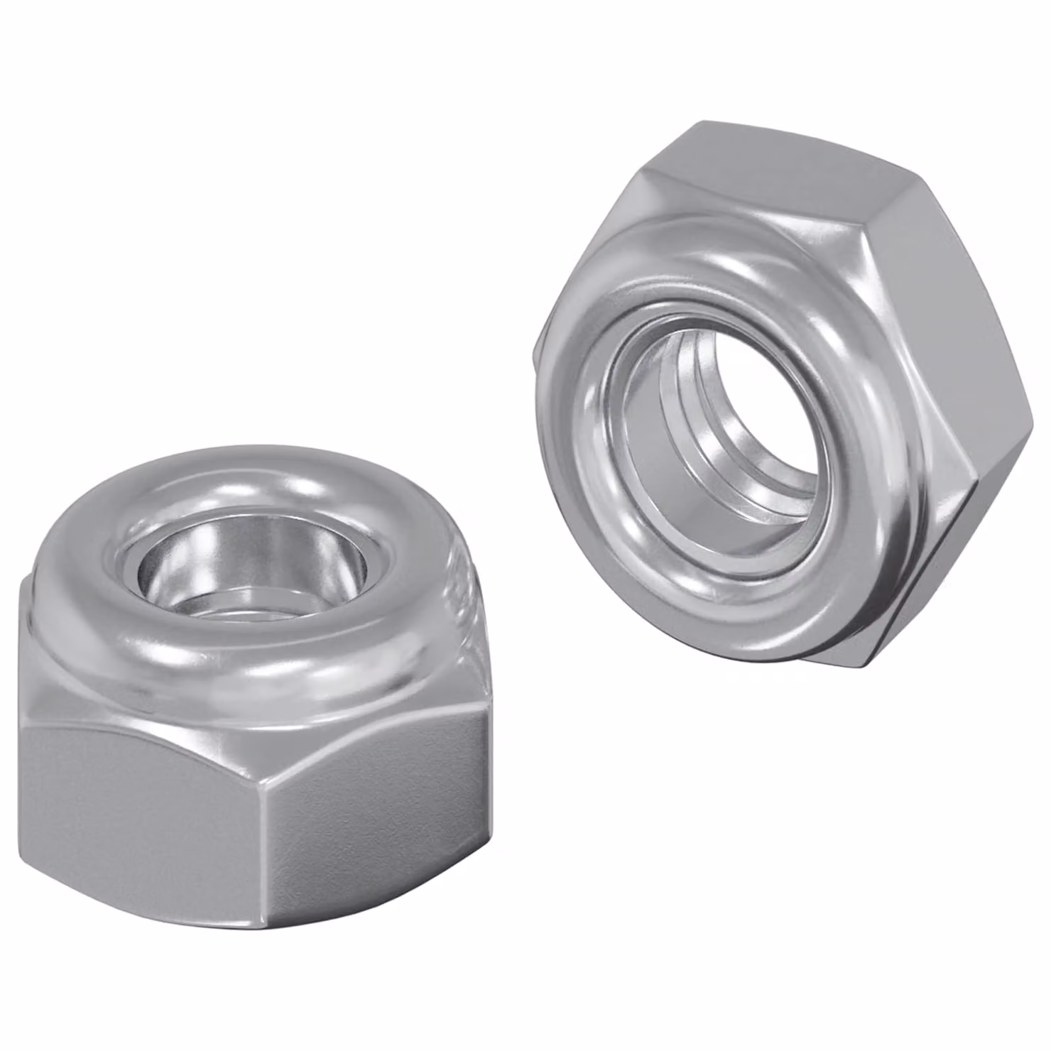 vidaXL Dado 2 pz Argento M6 x 10 mm Ferro