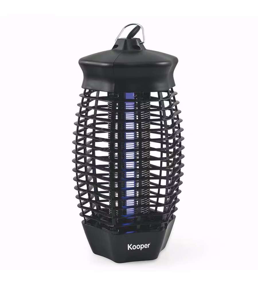 Kooper Zanzariera Elettrica 6 W Nera con Gancio Appendibile 20 mq
