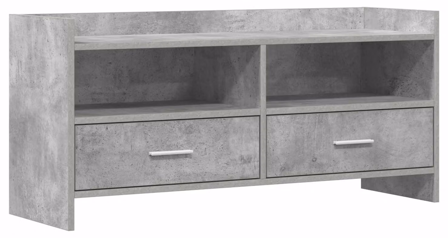Mobile TV 100 x 33 x 47 cm Grigio cemento Legno composito