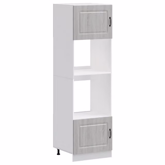 Pensile da cucina | Armadi Forno 2 pz Kalmar Grigio Sonoma in Legno Multistrato