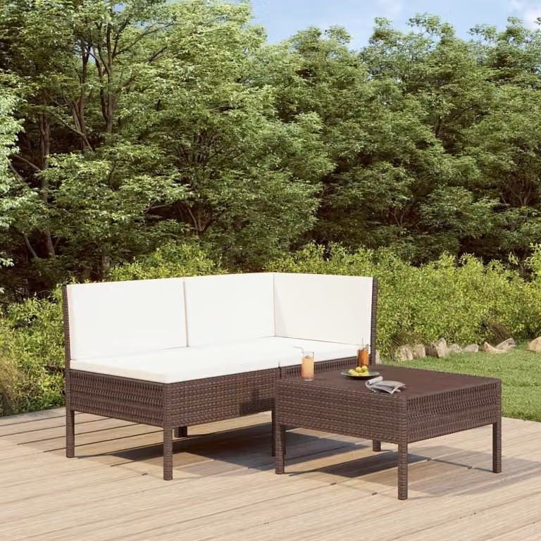Set da salotto per esterni - Set di mobili da giardino - Divano da esterno - Set per balcone - Panchina da giardino - Rattan in polietilene resistente agli agenti atmosferici