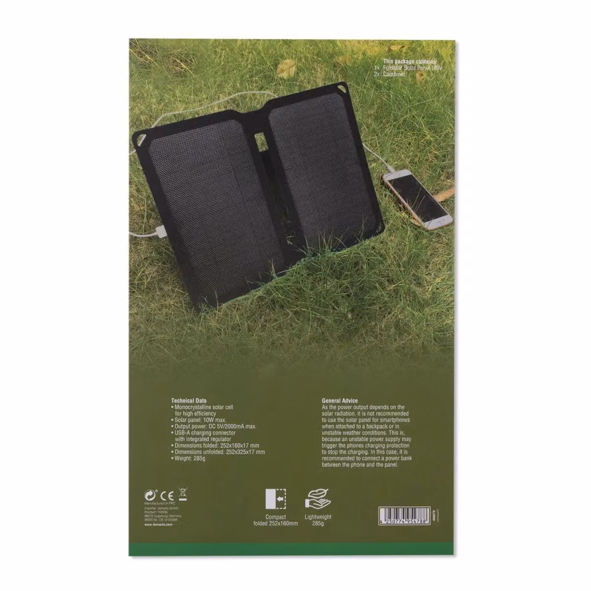 4Smarts Pannello solare pieghevole 10W