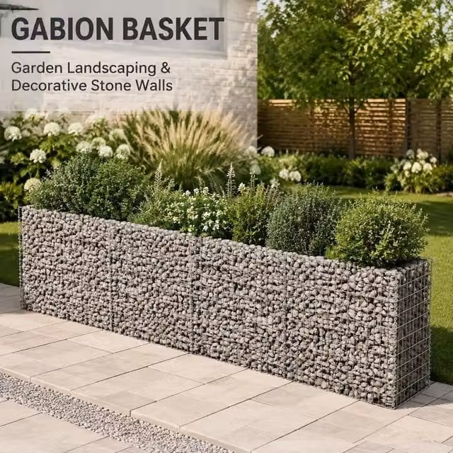 Gabion Raised Bed Galvanized Steel 360x50x100 Cm