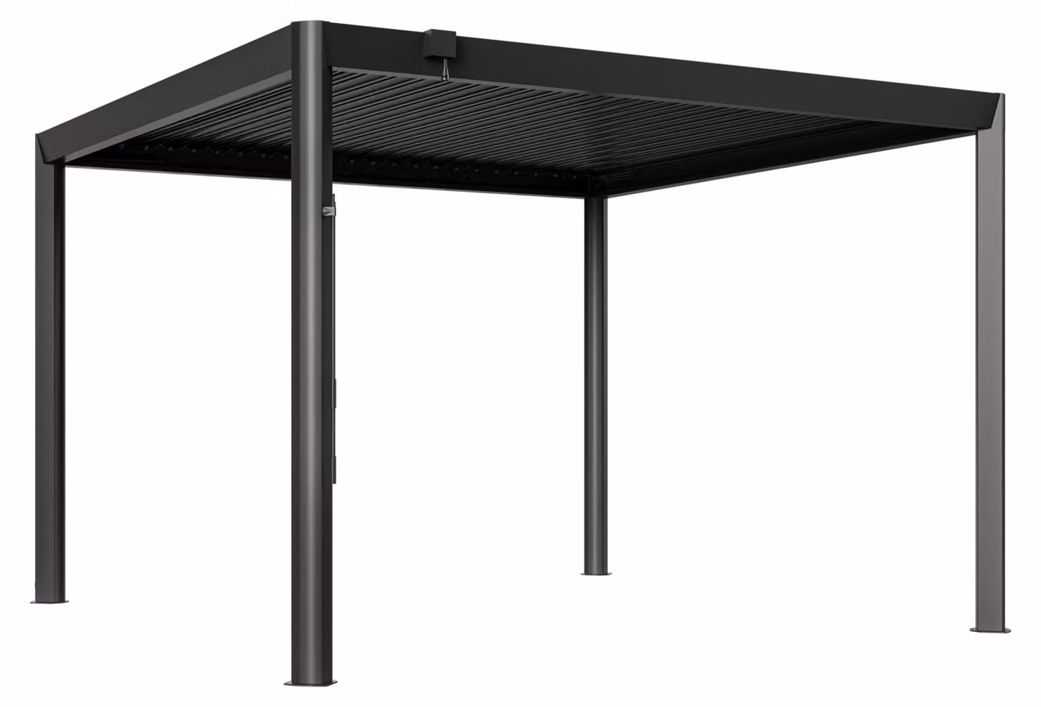 PRIMEYARD Pergola bioclimatica 3,5x3,5 m, pali in alluminio ca. 13x13 cm, tetto a lamelle regolabili in acciaio