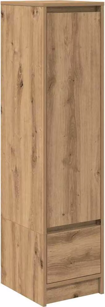Credenza Alta Rovere Artigianale 29,5x34x119,5 cm in Truciolato