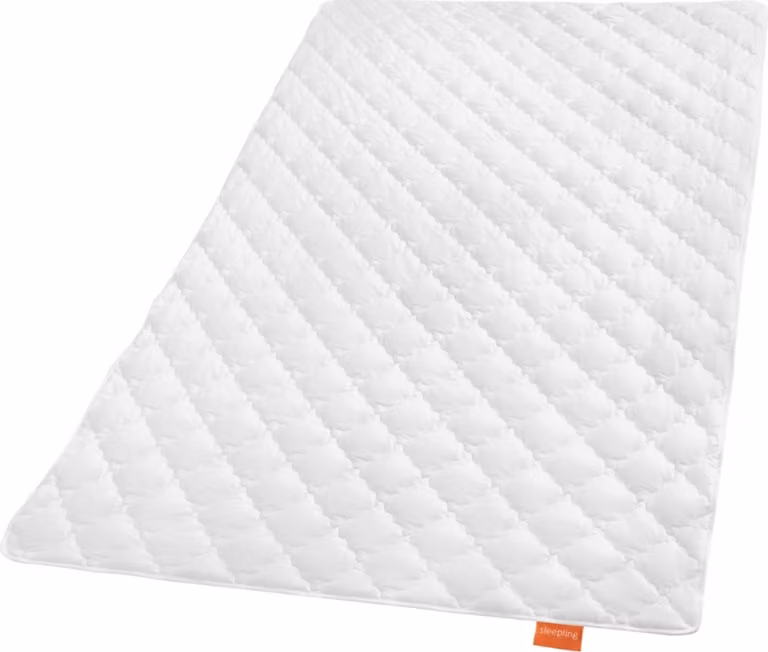 Copertura per letto in bambù, 155 x 220 cm, rivestimento in 100% cotone imbottito con fibra di bambù, lavabile, sleepling