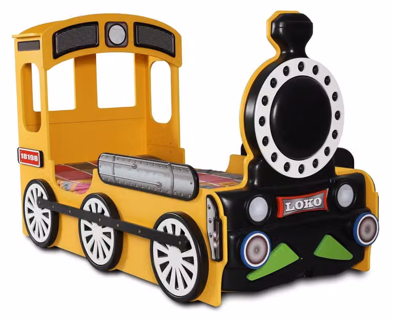 Gelbes Eisenbahn Designer Kinder Bett Luxus Bettgestelle Moderne Möbel