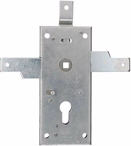 KOTARBAU® Serratura per garage Serratura per porta da garage in acciaio da 60 mm Serratura per porta da garage a cilindro per porte da garage basculanti Scrocco per porte da garage