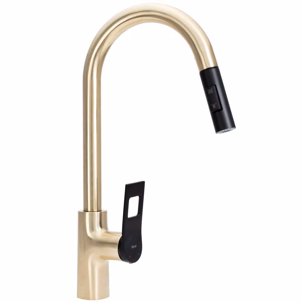 Rubinetto da Cucina Rea Soul Gold Black