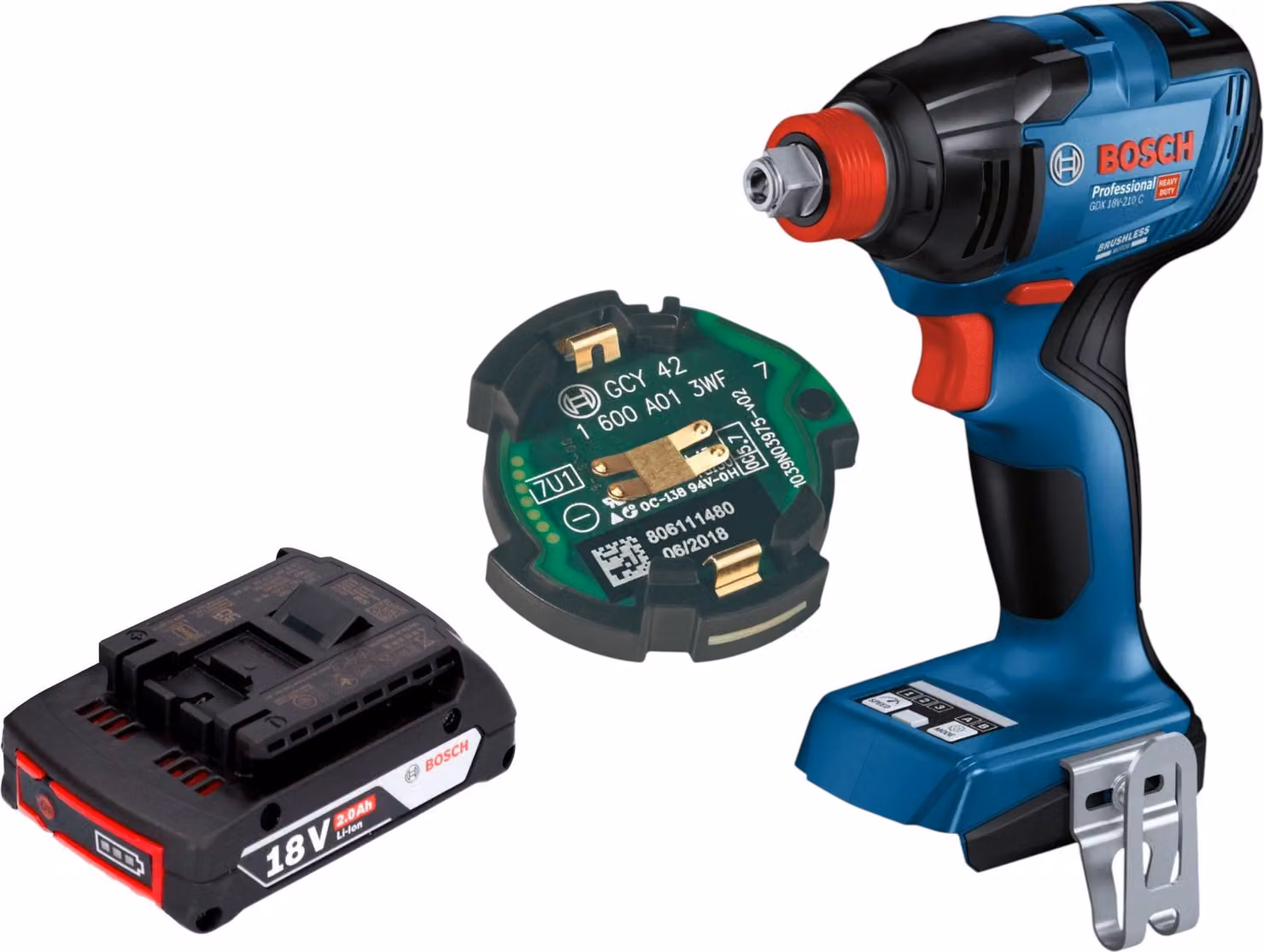 Bosch GDX 18V-210 C Avvitatore a impulsi professionale a batteria 18 V 210 Nm Brushless Solo ( 06019J0200 ) - senza batteria, senza caricabatterie