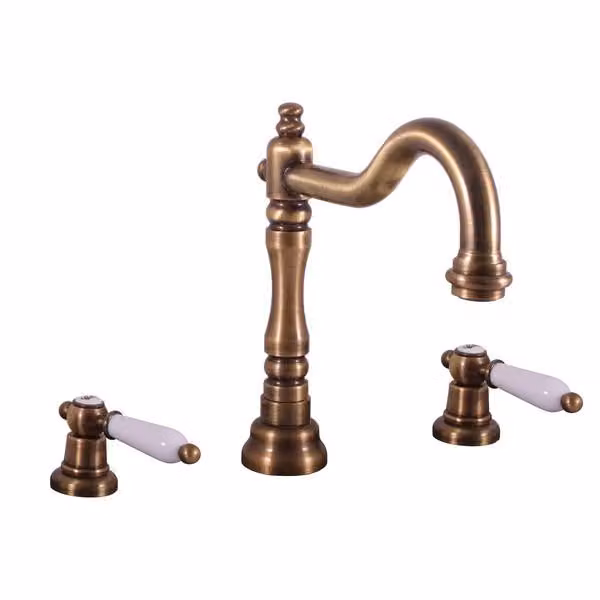 Miscelatore per lavabo con uscita click-clack MORAVA OLD BRASS, Colore: old brass, Dimensione: 3/8'' (MK532.0SM)