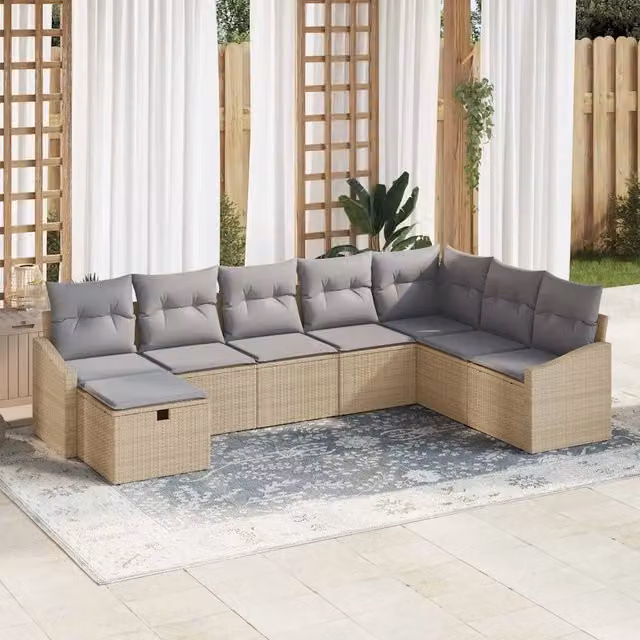 Set di divani 9 pz polyrattan 3360661