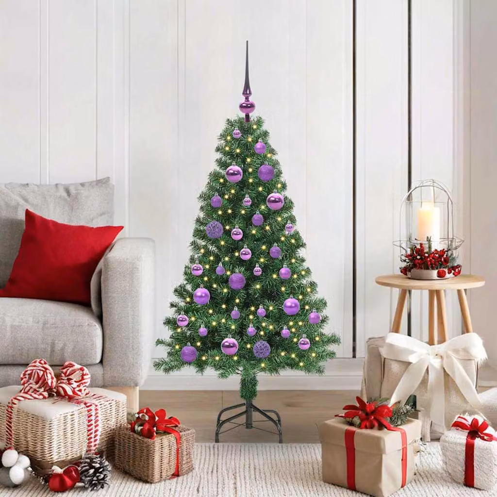 Maison Exclusive - Albero di Natale artificiale con 150 LED e supporto, verde, 120 cm