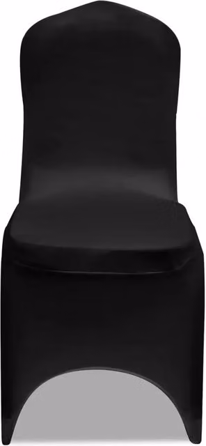 100 Pz Fodere per Sedie in Tessuto Elasticizzato Nero 274766