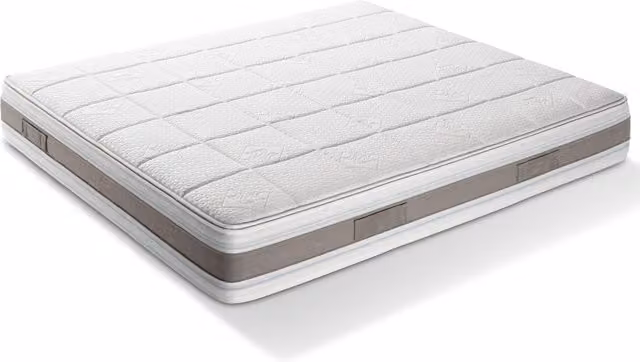 Materasso Premium DaunenStep con Micro-Molle, Cachemire e Rivestimento Antibatterico, Bianco