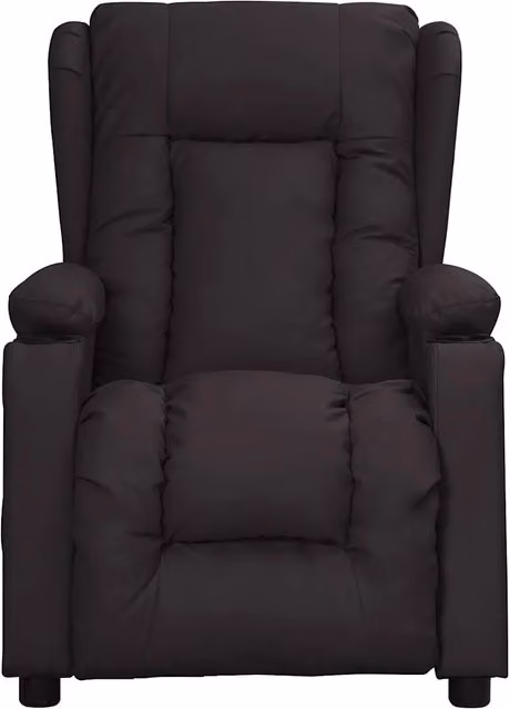 Divano Sedia-Poltrona Reclinabile Nera in Similpelle 434874