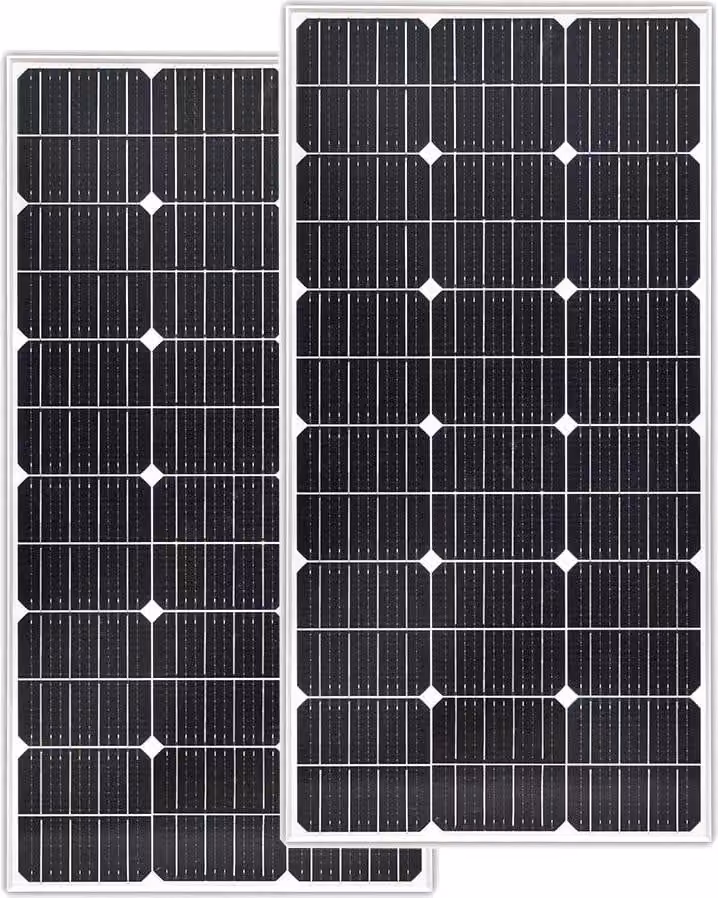Pannello solare, alta efficienza, design resistente, 2 pezzi da 100W