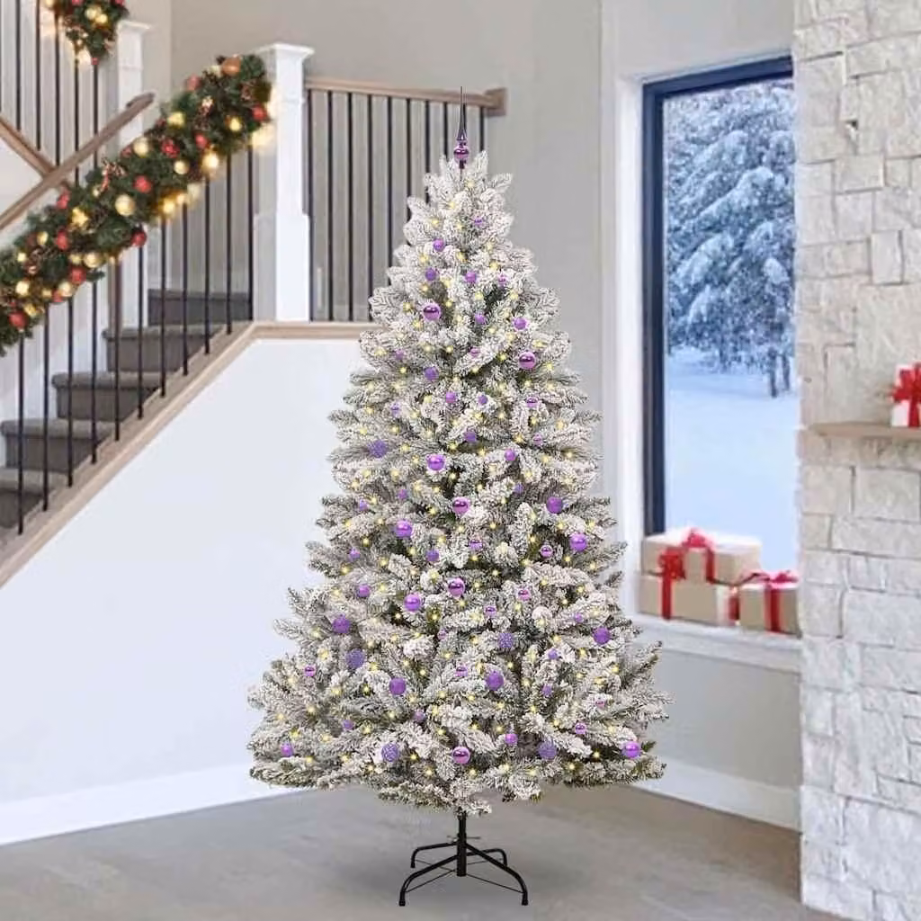 Maison Exclusive - Albero di Natale artificiale, altezza 240 cm, 300 luci, luce bianca calda
