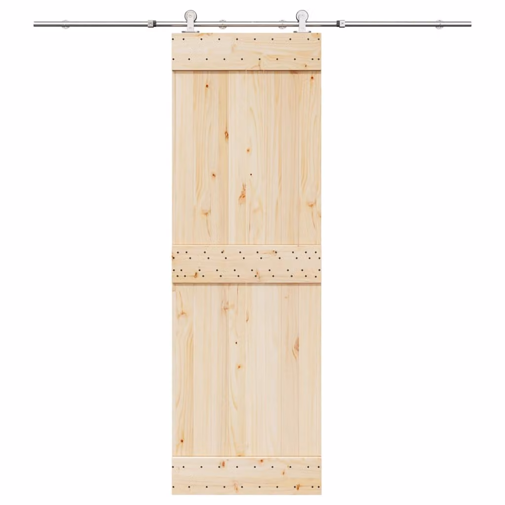 vidaXL Kit Binari per Porta Scorrevole in Acciaio Inossidabile Argento
