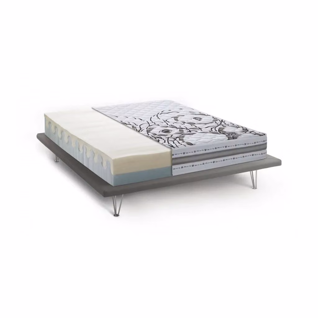 Materasso Wien Talamo Italia in Memory Foam e Waterfoam, L/P/H: 120 x 190 x 22 cm, Bianco, Anallergico e con Copertura Removibile – 2