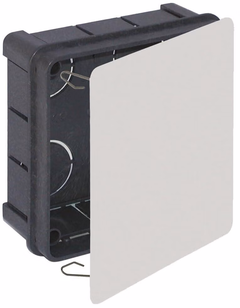 Scatola con coperchio in metallo, dimensioni 200 x 200 x 65 mm