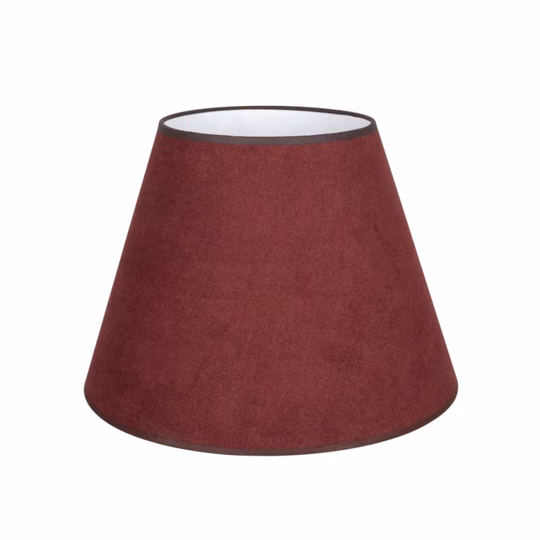 Paralume Cone, rosso scuro, altezza 30 cm, tessuto Cone Duolla, Rosso, Tessuto / Stoffa / Seta